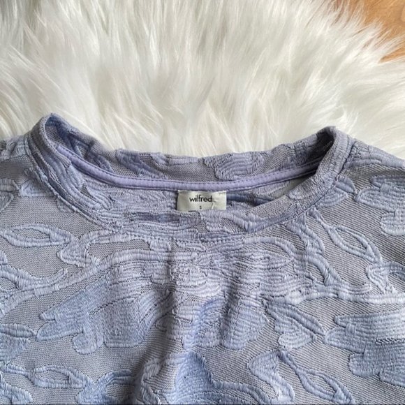 WILFRED Blue Lace Piaf Crop Top T-shirt - Picture 3 of 6